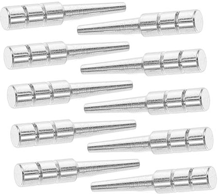 Yardwe 10 Stück Punktestift Anbindung Krippenbrettklammern Ersatz -Cribbage -Pegs Karte Spiel Krippenzubehör Krippenklammern einzigartig Heringe Krippennadel Metall Silver