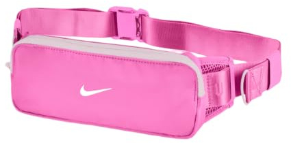 Nike Tempo Waistpack Laufgürtel Running Bauchtasche Jogging Gürtel für Smartphone Schlüssel Training Fitness, Playful Pink/Silt Red/White, One Size