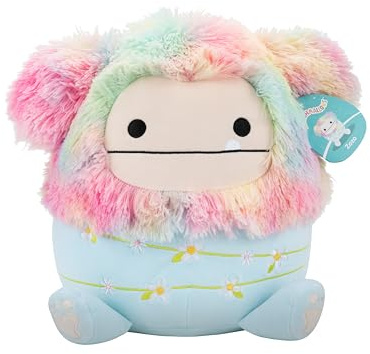 Squishmallows Original 12-Inch Zozo the Rainbow and Blue Bigfoot