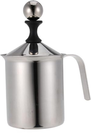 CIYODO Espumador De Leche Manual De Acero Inoxidable Doble Malla Para Hacer Leche Espumosa Casa