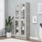 LumFurni Armoire à vitrine Gris béton 82,5x30,5x185,5 cm Bois ingénierie