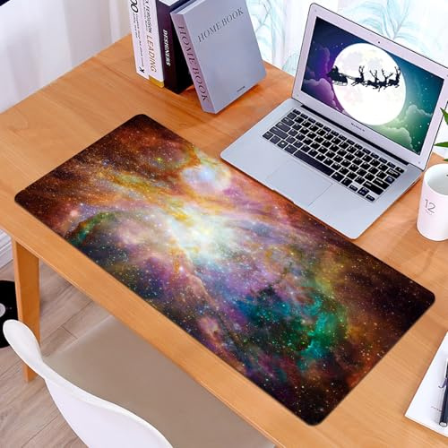 KDWJS Gaming Mauspad XXL 90x40cm Mousepad Groß Vernähte Kanten Anti-Rutsch für PC,Schönheit des Weltraums. Science-Fiction-Tapete.,Laptop Verbessert Präzision und Geschwindigkeit