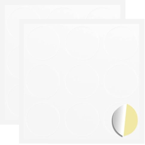 vidaXL Sticker 12 pcs Weiß Ø 20 x 0,5 mm Papier, Kunst Aufkleber, individuell, dekorativ, abnehmbar, Wanddeko für Dein Zimmer