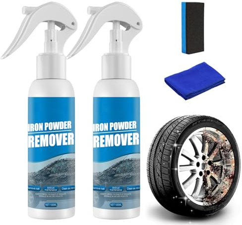 Iron Powder Remover Spray, Multi-Functional Quick-Acting Rust Removal Spray for Metal Surfaces,Iron Remover Sprays for Car,Iron Stain Cleaner for Wheels, Tools & Hardware (1)
