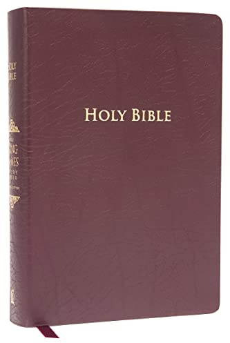 KJV Study Bible, Large Print, Bonded Leather, Burgundy, Red Letter: Second Edition (Nelson KJV Signature)
