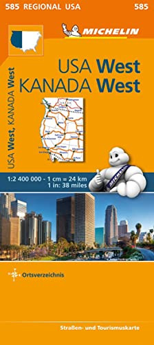 Michelin USA West, Kanada West: Straßen- und Tourismuskarte 1:2.400.000 (MICHELIN Regionalkarten)