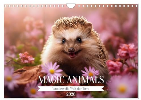 Magic Animals (Wandkalender 2026 DIN A4 quer), CALVENDO Monatskalender: Lassen Sie sich jeden Monat aufs Neue durch die wunderbare Welt der Tiere verzaubern. (CALVENDO Tiere)