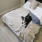 Waterproof Dog Blanket, Pet Pee Proof Fleece Sherpa Throw Blanket for Sofa Couch Bed Protection, Washable Reversible Furniture Protector Cover 203 x 152 cm Gray/Tuape