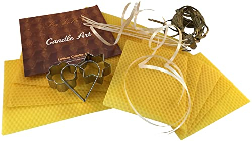 La Vela - Bienenwachs- Kerzen Bastelset, bis zu 6 Bienenwachskerzen selber machen. DIY Set.