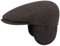 Stetson Kent Wool Ohrenklappen Flatcap Herren - Made in EU - Schiebermütze mit Ohrenklappen - Flat Cap mit Kaschmir - Ohrenmütze Herbst/Winter - Schirmmütze braun L (58-59 cm)