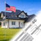 Ground Flag Poles for Outside House - 1 Tangle Free Flag Pole Kit with 5 Prong - 8.5ft Yard Flag Stand for Outdoor,Wind Resistant & Rustproof for Garden - Silver