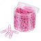sourcing map Anzahl 200 Notizen Clip vinylbeschichtete kleine Büroklammern mit Kasten für Büro Haus 1,1 Inch pink