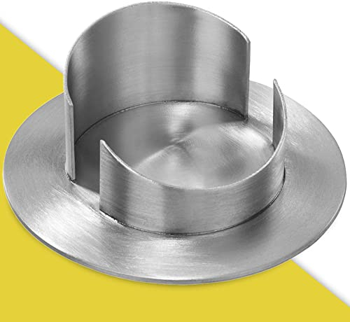 WikaKerzen Kerzenleuchter für Kerzen - Kerzenständer in Silber & Gold gebürstetem Messing Metall - Kerzenhalter für Hochzeits-, Kommunions- & Taufkerzen (Ø 7 cm, Silber)