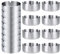 thirei Lot de 16 cendriers ronds en acier inoxydable argenté pour bars, restaurants, chambres, pour l'intérieur et l'extérieur