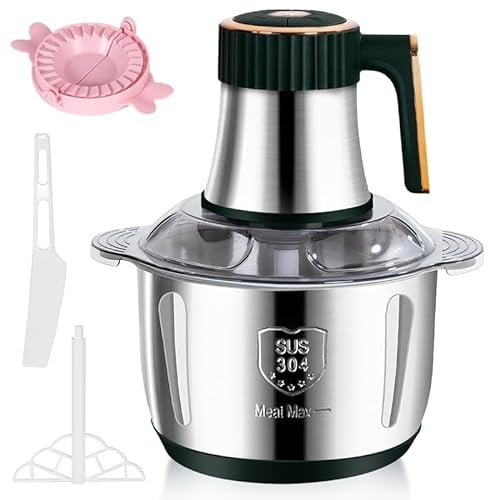 Meat Mincer Electric Food Chopper, 5L 500W 5Gear Meat Grinders Meat Blenders Meat Grinder Food Chopper Food Grinder Stainless Steel Bowl Chopper for Meat Vegetables Fruits and Nuts