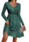 Zeagoo Kleid Damen Festlich Paillettenkleid Elegant Langarm Partykleid Sparkly MidiKleid Cocktailkleid Ballkleid Winterkleid GrünerSee L