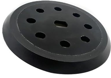 Buaak Plateau de ponçage 125 mm avec velcro - Plateau de ponçage d'angle - Pour Black & Decker BD190, KA190E, SPEC375 (5 pouces, 8 trous, 1 œil, noir)