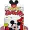 1 Stück Maus Happy Birthday Tortendeko Glitzer Weiße Handschuhe Maus Inspiriert Kuchen Deko Mouse Inspired Cake Topper für Baby Dusche Kinder Geburtstag Party Kuchen Dekorationen Rot