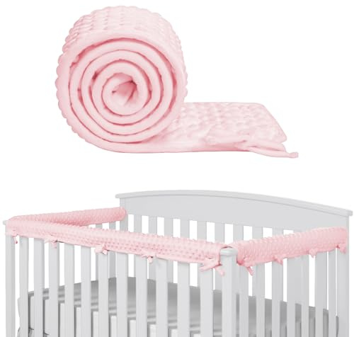 IULONEE 3pcs Protection de Barre de lit pour Enfants 128x18cm/68x18cm Gaine de Sécurité Autour du lit Barrière de lit Convient aux Prévention des Collisions de Rail Latéral et Rail Avant (Rose)