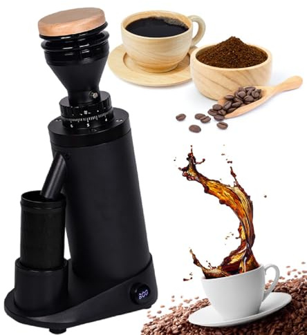 XEEAOFE Single-Dose Espressomühle mit Flach-/Kegelmahlwerk, 300-1500 U/min Einstellung, für Espresso, Moka-Kannen & Filterkaffee Conical