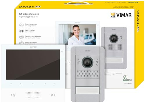 KIT VIDEOCITOFONICO MONO/BIFAMILIARE 2 FILI PIXEL K40505G.01