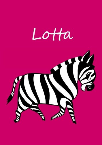Malbuch / Notizbuch / Tagebuch - Lotta: DIN A4 - blanko - Zebra