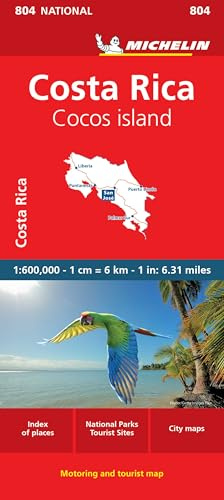 Michelin Costa Rica: Straßen- und Tourismuskarte 1:600.000 (MICHELIN Nationalkarten)