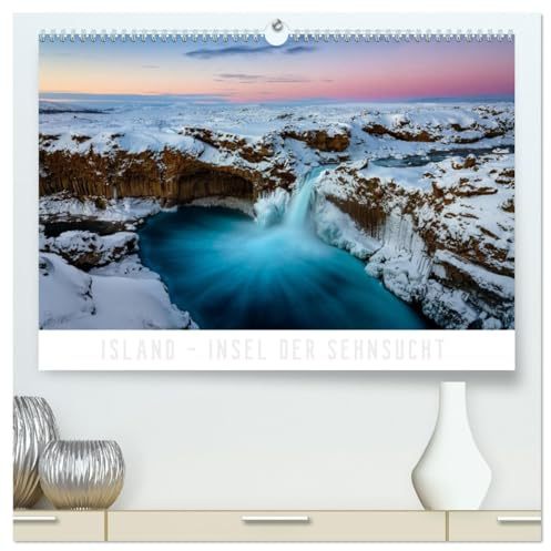 Island - Insel der Sehnsucht (hochwertiger Premium Wandkalender 2026 DIN A2 quer), Kunstdruck in Hochglanz: Fantastische Landschaften am Polarkreis (CALVENDO Natur)