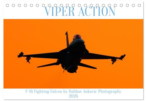 VIPER ACTION - F-16 FIGHTING FALCON (Tischkalender 2026 DIN A5 quer), CALVENDO Monatskalender: Einer der besten Kampflugzeuge der letzten 50 Jahre (CALVENDO Technologie)