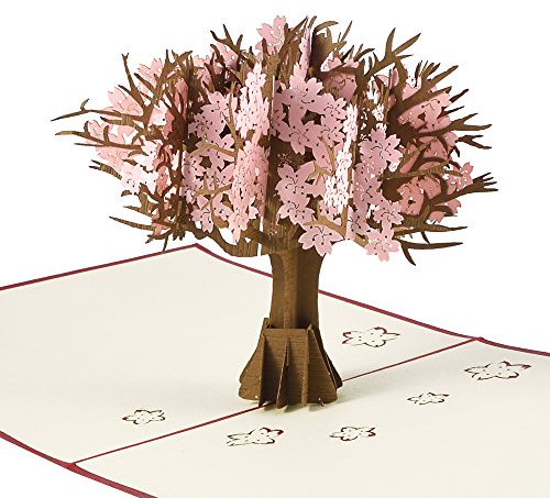 Kirschbaum Sakura rosa, Wunderkarte, Hochzeitskarte, Gutschein, Reisegutschein, 3D Karte, Einladung, Gutscheinkarte, Einladungskarte, Karte zum Jubiläum, Geschenkkarte, Geldgeschenk, Geburtstagskarte