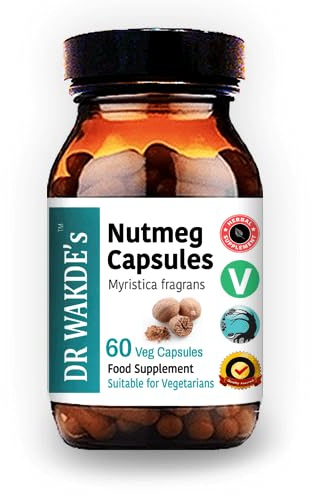 DR WAKDE'S Nutmeg Seed Capsules (Myristica fragrans), 60 Veg Caps, Plant-Based Supplement, Made in UK, Vegan, All Natural, Same Day Dispatch