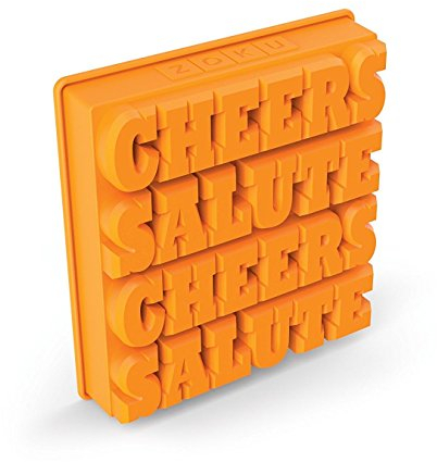 Zoku Bac à glaçons unisexe Cheers and Salute Orange