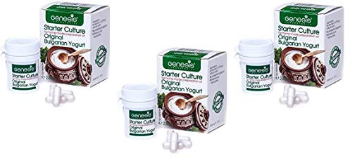 3 x bulgarische Starterkultur für traditionellen Joghurt - Natur - 10 Kapseln für 20 Liter
