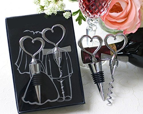 Set di 20 set da vino con cuore – Set da vino per matrimoni, regali per uomini e donne originali economici, set accessori e pezzi di vino, apribottiglie e apribottiglie