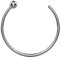 Monster Piercing 14K Massive Weißgold 22 Gauge - 6MM Durchmesser Ball Ende offen Hoop Nase Piercing Ring Schmuck