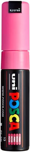 uni-ball Posca 181328 - Marqueur Pointe Large Conique PC - 7M, 4,5-5,5 mm, Rose