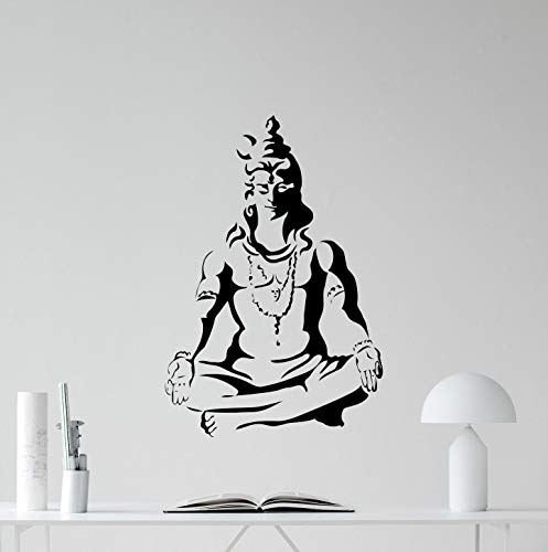 Shiva God Wandtattoo Decal Hinduism Yoga Vinyl Aufkleber Bedroom Dekor Poster Kunst Wandtattoo,Frei Farbwahl, Autoaufkleber,Lack,Scheibe, UV&Waschanlagenfest, Profi-Qualität