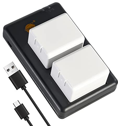 DSTE 2PCS Arlo A1/A1B(2000mAh/7.2V) Batterie Ladegerät Compatible für Arlo Pro Batterie,Arlo Pro 2 Batterie(VMA4400),Arlo Pro Überwachungskamera