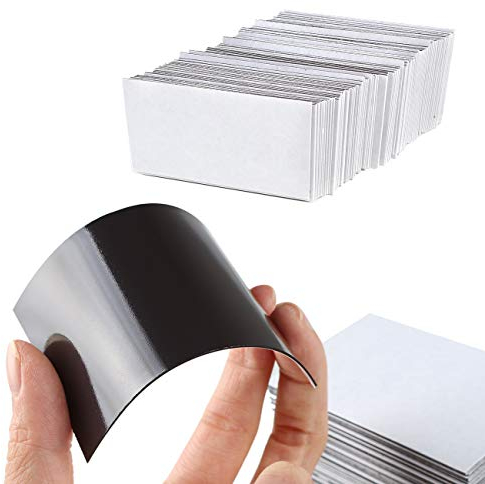 100 Stück 5,1 x 8,9 cm Visitenkarten-Magnete, zum Abziehen und Aufkleben, selbstklebende magnetische Rückseite, starke Magnet-Rohlinge, bedruckbar, magnetisch, für die Aufbewahrung von Stanzformen