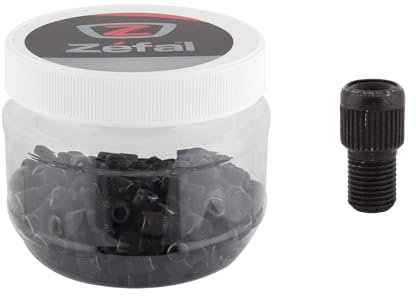 ZEFAL Brass Pump Valve Adaptor, Black, Presta Valve to Schrader Valve, Tub of 150