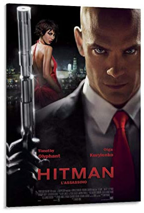 weqwe Movie Agent 47 1 Leinwand-Kunst-Poster und Wandkunstdruck, modernes Familienschlafzimmer, 60 x 90 cm