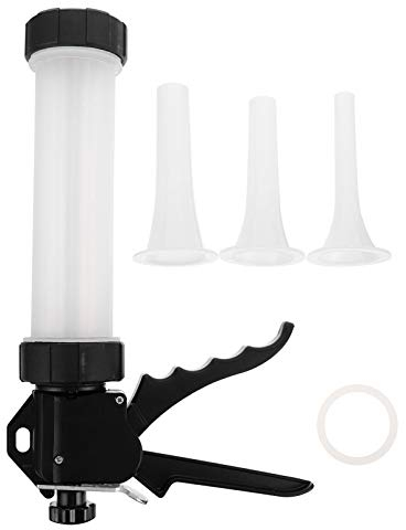 Hemoton Sausage Stuffer Meat Filler Manual Sausage Stuffing Maker with Filling Nozzles Funnel Tube for Home Kitchen Salami Mincer Stuffing Tool