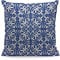 Wondertify Ikat Damast-Kissenbezug, traditionelles Blumenmuster, Kobalt-Überwurf-Kissenbezug, Kissenbezug für Couch, Heimdekoration, Blau-Weiß, 45 x 45 cm