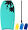 RELAX4LIFE Schwimmbrett tragbar, Schwimmboard mit Halteleine, Rutschfestes Surfbrett für Kinder & Erwachsene, Surfboard bis 40 kg belastbar, Bodyboard Shortboard, 83 x 47 x 5,5cm, XPE HDPE (Grün-S)