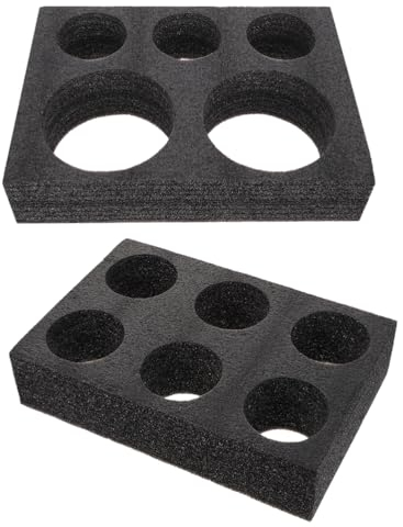 Operitacx 2 Stück Tassenträger, Schaumstoff-Getränketräger zum Herausnehmen, mehrere Löcher, Getränkehalter, Schaumstoffträger, Getränketräger, Schaumstoffhalter, Tassenablagen, Kaffeeträger