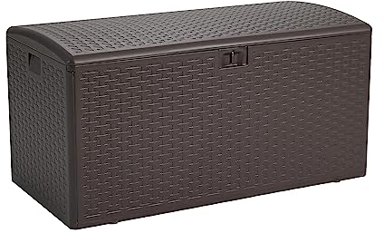 Amazon Basics Coffre de rangement pour l'extérieur, 375 L, Marron
