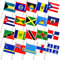 LoveVC Karibik-Flaggen auf Holzstab, kleine Mini-Handflagge, 12,7 x 20,3 cm, 20 Stück