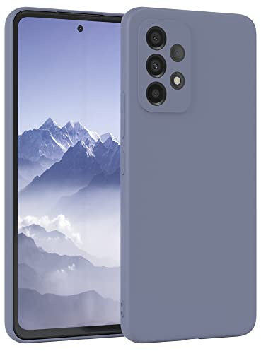 EAZY CASE - Silikonhülle für Galaxy A53 5G Hülle Silikon Case Blau weich stoßfeste Handyhülle Schutzhülle mit Kameraschutz Dünn Premium Schutz Cover TPU Phone Bumper in Eisblau Matt