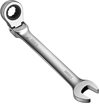 WISEUP Chiavi a cricchetto, CR-V forgiato 10mm, design industriale a doppio uso, chiave a cricchetto antiscivolo, chiave dinamometrica auto