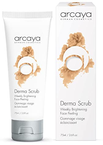 arcaya Derma Scrub Gesichtspeeling | Mildes Peeling mit Kieselgranulat, Aloe Vera und Kamille | Für normale, Misch- & Sensible Haut | Entfernt Abgestorbene Zellen & Verfeinert Hautbild